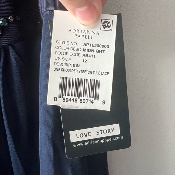 Adrianna Papell One Shoulder Dress - Picture 5 of 6